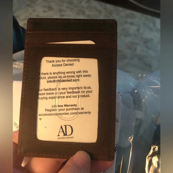 Access Denied Air Tag Slim Wallet NIB - Picture 2 of 4